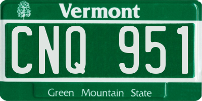 VT license plate CNQ951
