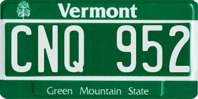 VT license plate CNQ952