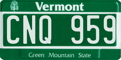 VT license plate CNQ959