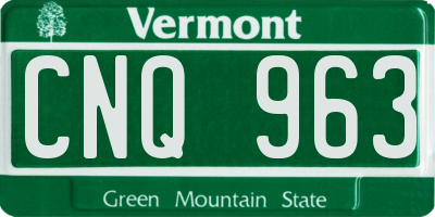 VT license plate CNQ963