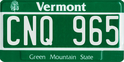 VT license plate CNQ965