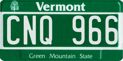 VT license plate CNQ966
