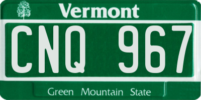 VT license plate CNQ967