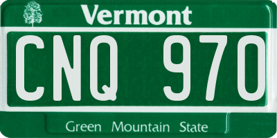 VT license plate CNQ970