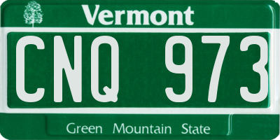 VT license plate CNQ973