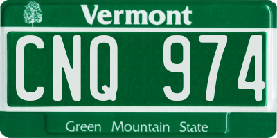 VT license plate CNQ974