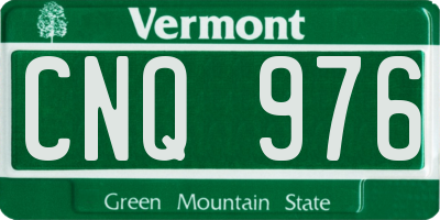 VT license plate CNQ976