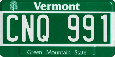 VT license plate CNQ991