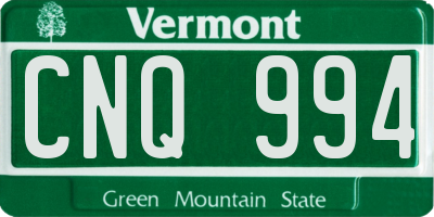 VT license plate CNQ994