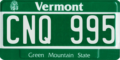 VT license plate CNQ995