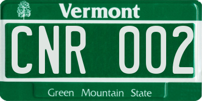 VT license plate CNR002