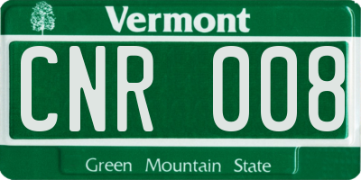VT license plate CNR008