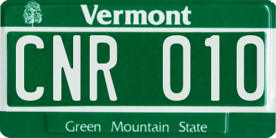 VT license plate CNR010