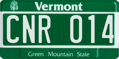 VT license plate CNR014