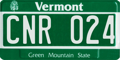 VT license plate CNR024