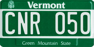 VT license plate CNR050