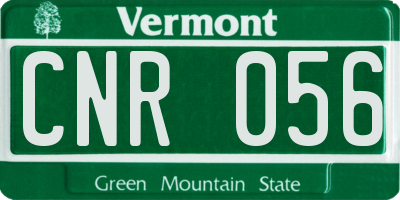 VT license plate CNR056