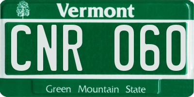 VT license plate CNR060