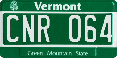 VT license plate CNR064
