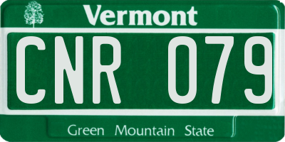 VT license plate CNR079