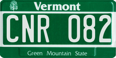 VT license plate CNR082