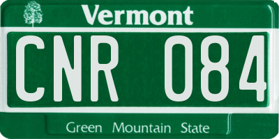 VT license plate CNR084