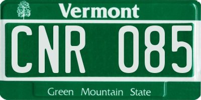 VT license plate CNR085