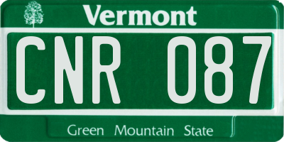 VT license plate CNR087