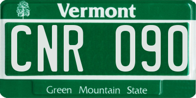 VT license plate CNR090