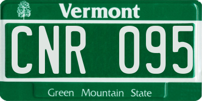 VT license plate CNR095