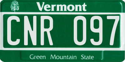 VT license plate CNR097