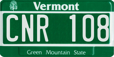 VT license plate CNR108