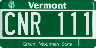 VT license plate CNR111