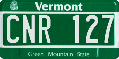 VT license plate CNR127