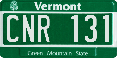 VT license plate CNR131
