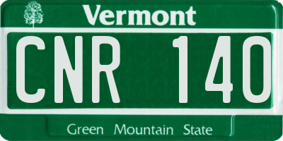 VT license plate CNR140