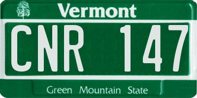 VT license plate CNR147