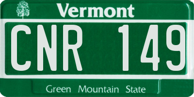 VT license plate CNR149
