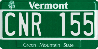 VT license plate CNR155