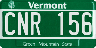 VT license plate CNR156