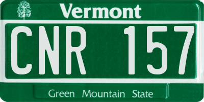 VT license plate CNR157