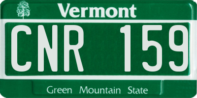 VT license plate CNR159