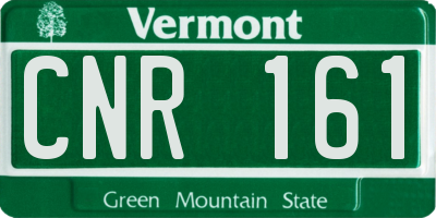 VT license plate CNR161