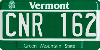 VT license plate CNR162