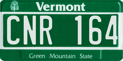 VT license plate CNR164