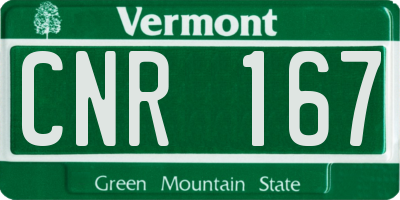 VT license plate CNR167
