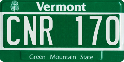 VT license plate CNR170