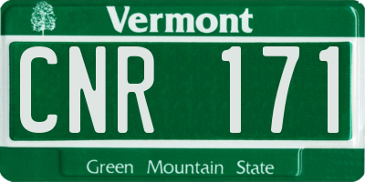 VT license plate CNR171