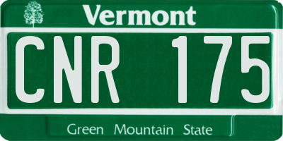 VT license plate CNR175