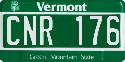 VT license plate CNR176